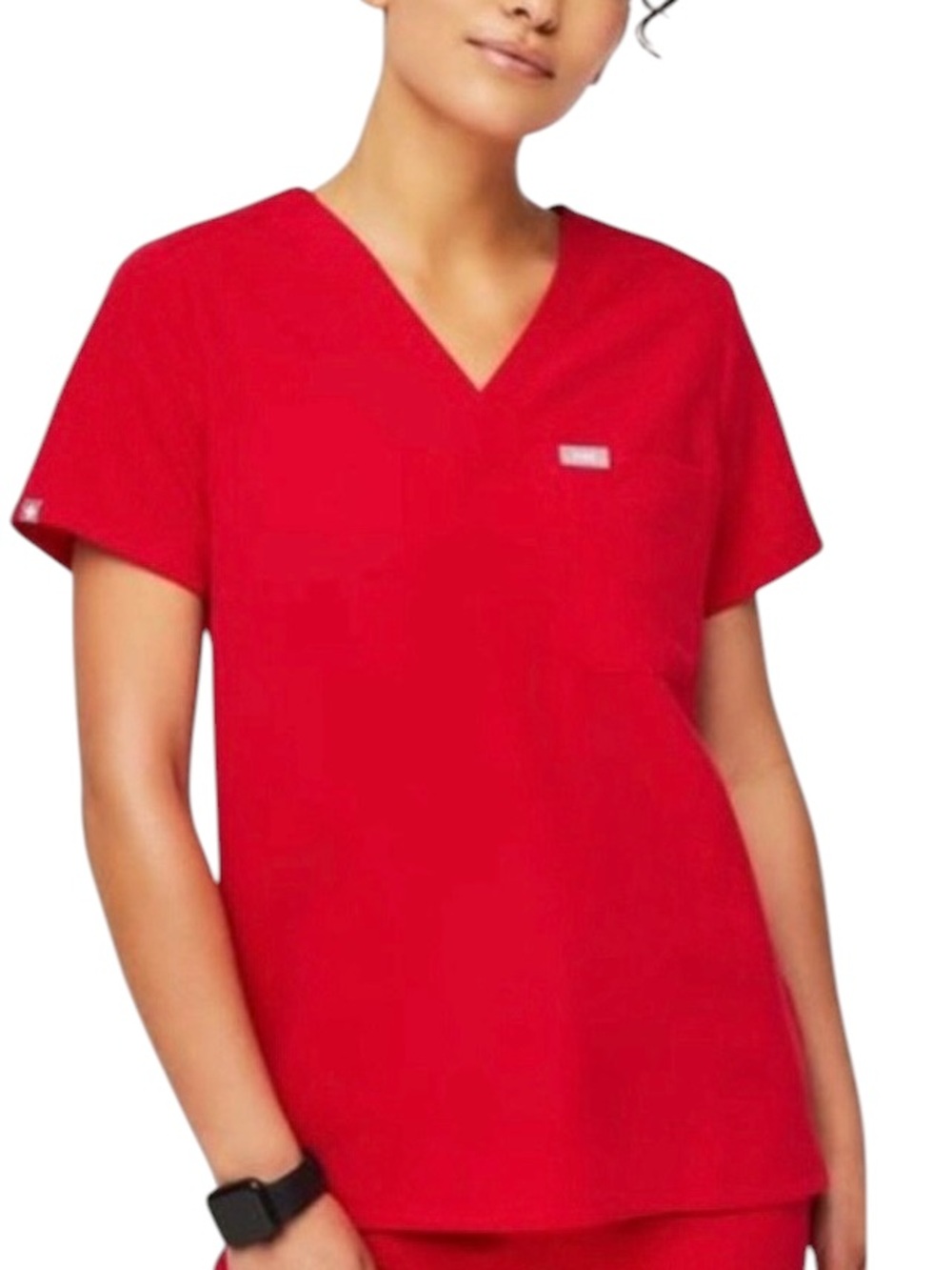 ❤️FIGS Catarina One-Pocket Scrub Top. Color- Pop Red. Size-Medium. NWT
